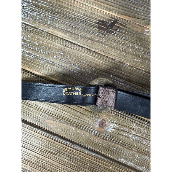 Vintage Boho Concho leather Belt Western Brown 40” Desertcore 90s Indie Festival main image 7